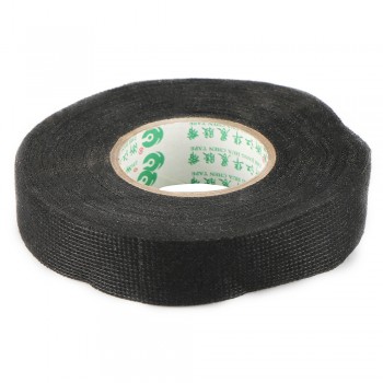 15m Car Auto Wiring Harness Flannel Adhesive Felt Tape Black Fabric Insulated High Temperature Resistant Adhesive Tape