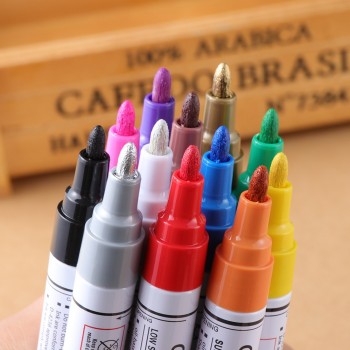 1 Pc Color Metal Oil Rubber Tread Car Tyre Waterproof Paint Marker Pen Set Permanent Car Tyre Tread Environmental Tire Painting