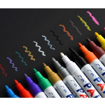 1pcs Colorful Waterproof Auto Car Wheel Tire Oily Mark Pen Auto Rubber Tyre Tread CD Metal Permanent Paint Marker Graffiti