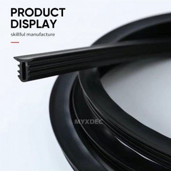 Car Rubber Sound Seal Strip 1.6M U Type Dashboard Insulation Auto Windshield Edges Gap Sealing Strips Car Interior Accessories