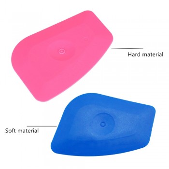 2pcs Multilateral mini pink ABS squeegee corner scraper Vehicle Film Window Tint Glass Decal Applicator Car Headlight Tools