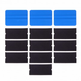 EHDIS Vinyl Car Film Wrap Tool 3pcs Blue Plastic Squeegee+10pcs Fabric Felt Window Tint Scraper Household Car Cleaning Tools
