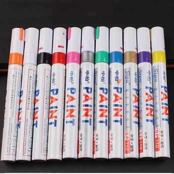 Colorful Waterproof Car Wheel Tire Oily Mark Pen Auto Rubber Tyre Tread CD Metal Permanent Paint Marker Graffiti Marcador Caneta