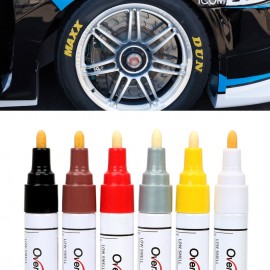 FORAUTO Car Marking Pen For Car Tires Paint Care Auto Painting Pen Car-styling Marker 6 Colors