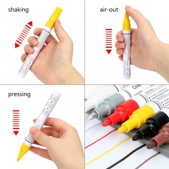 FORAUTO Car Marking Pen For Car Tires Paint Care Auto Painting Pen Car-styling Marker 6 Colors
