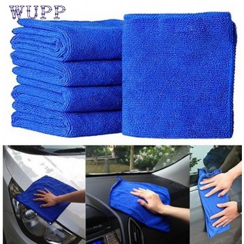 New Practical 5Pcs Blue Soft Absorbent Wash Cloth Car Auto Care Microfiber