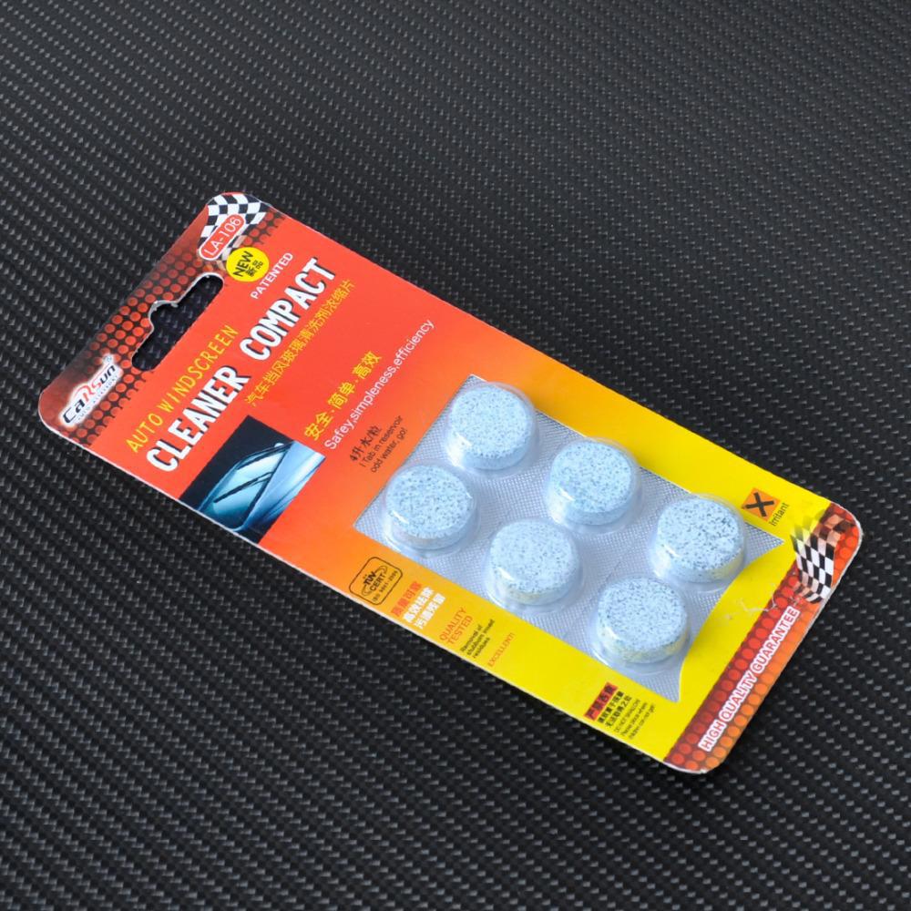 LumiParty 6 Pcs/Set Windshield Glass Washer Tablets Car Windshield Glass Cleaner Compact Effervescent Tablets Detergent r30