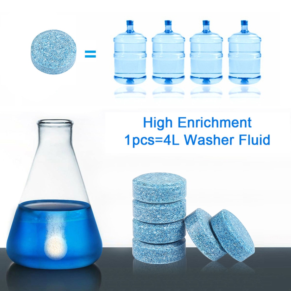 10 Pieces Efficient Car Window Windshield Glass Washer Cleaner Car Window Cleaning Concentrated Effervescent Tablets