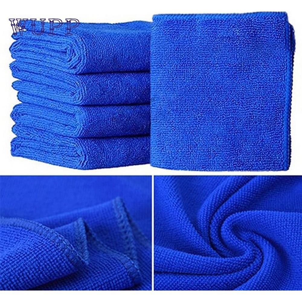 New Practical 10Pcs Blue Soft Absorbent Wash Cloth Car Auto Care Microfiber
