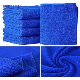 New Practical 10Pcs Blue Soft Absorbent Wash Cloth Car Auto Care Microfiber