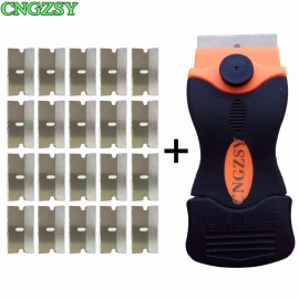 Window Tint Tool Ceramic Glass Oven Paint Razor Scraper Glue Sticker Clean Removing Squeegee 1.5 Blade Plastic handle E12+20M