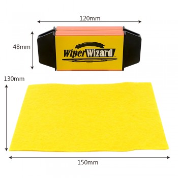 Car-Styling Wiper Cleaning Brush Car Windshield Wiper Wizard Blade Restorer with 5pcs Wizard Wipes Van Windscreen Cleaner