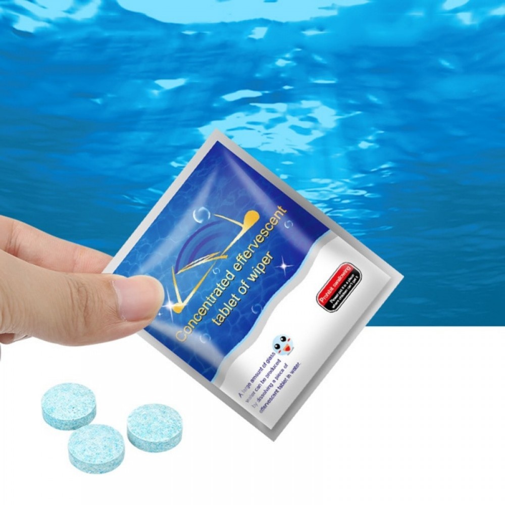 10pcs = 40L water Car Windshield Glass Washer Cleaner Compact Effervescent Tablets Detergent Car Beauty Tool 9449