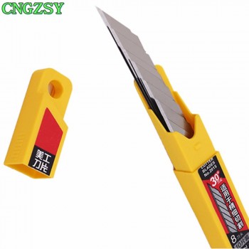 CNGZSY 50PCS Blades 9mm 30 Degree Stainless Steel Tip For Utility Knife School Office Stationery Packing Wrapping Art Cutter E03