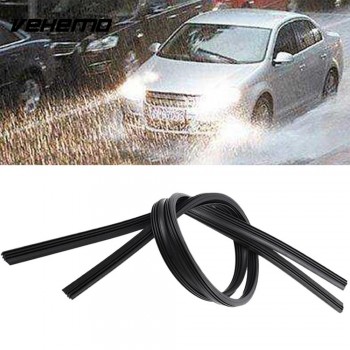 Black Durable Universal Windshield Wiper Blade Refill Car Exterior Window Replacement Windshield Wiper Blade Accessories