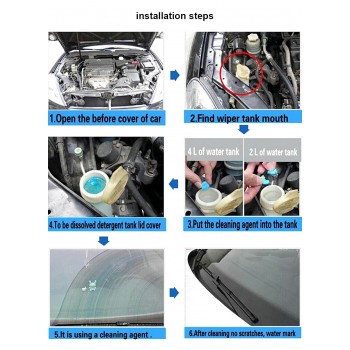 6pcs/pack Auto Window Cleaning Car Solid Wiper Fine Seminoma Wiper Car Windshield Washing New Glass Cleaner