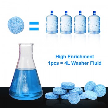 10pcs = 40L Water Car Concentrated Effervescent Tablets Cleaning Decontaminate Windshield Glass Nursing Household Cleaner Tool