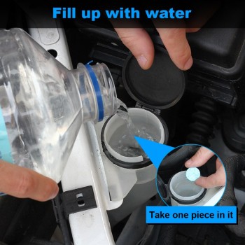 10pcs = 40L Water Car Concentrated Effervescent Tablets Cleaning Decontaminate Windshield Glass Nursing Household Cleaner Tool