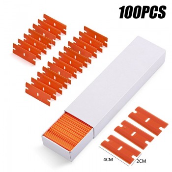 Car Wrap Vinyl Tools Kit DIY  Window maintenance tools 100 Pcs Plastic Double Edged Razor Blades amp; 2 Pc Scraper Removal
