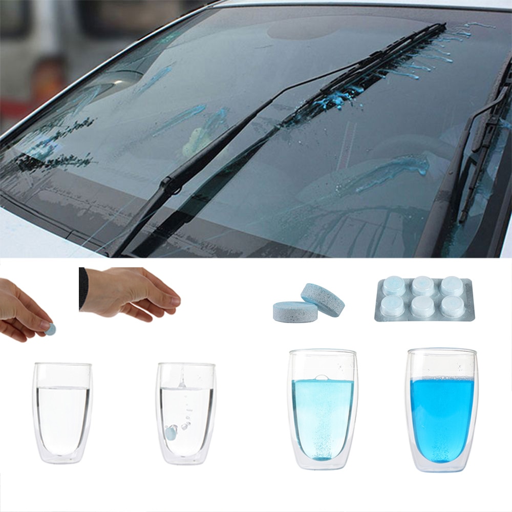 6pcs/pack Glass Cleaner Car Auto Window Cleaning Car Solid Wiper Fine Seminoma Wiper Car Windshield Cleaning Car Accessories
