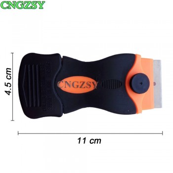 CNGZSY Cleaning Scraper Old Glue Sticker Spatula Ceramic Glass Oven Paint Cleaner + 40pcs Metal Blades Car Tinting Tools E12+40M