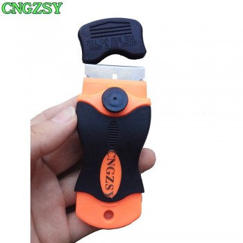 CNGZSY Cleaning Scraper Old Glue Sticker Spatula Ceramic Glass Oven Paint Cleaner + 40pcs Metal Blades Car Tinting Tools E12+40M
