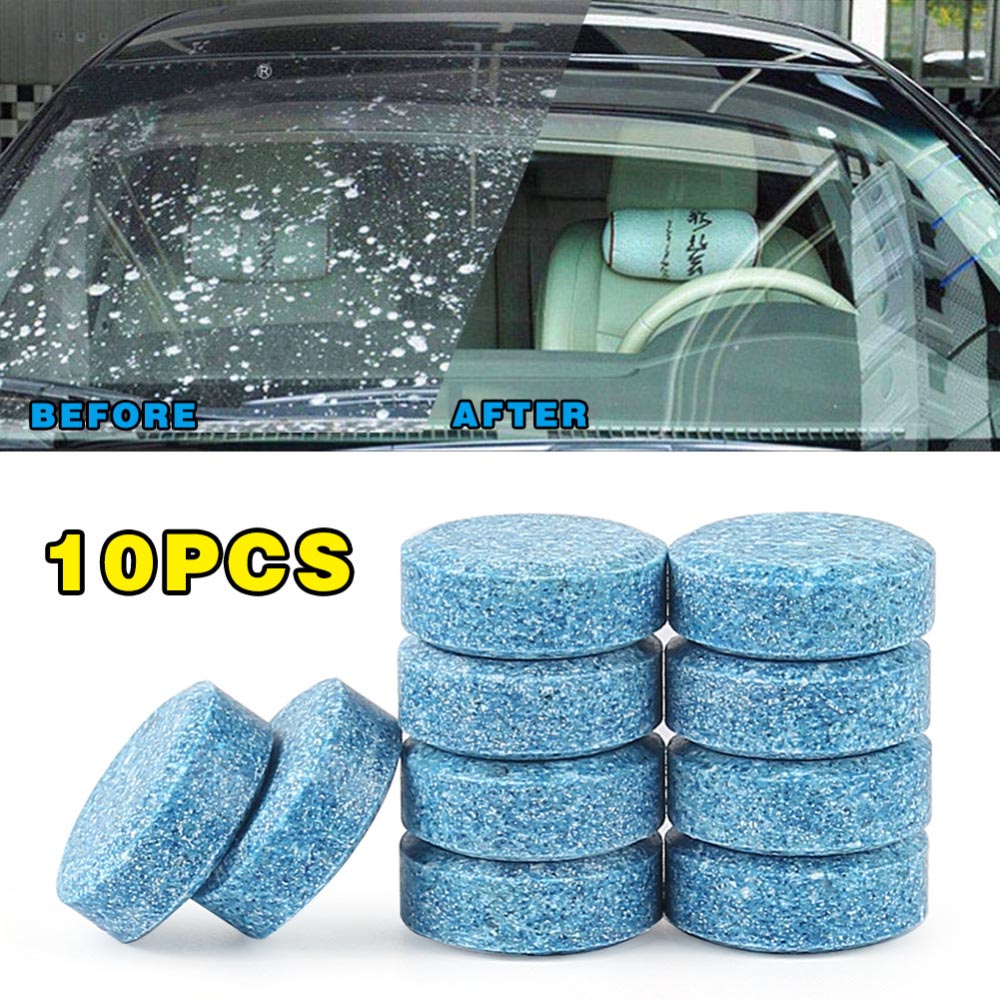 10pcs Car cleaning Car Windshield Glass Washer Cleaner Compact Effervescent Tablets Detergent Car Beauty Tool car accessaries