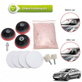 11Pcs Universal Car Windscreen Window Scratch Repair Remover Glass Polishing Powder Pad Wheel Polishing Grinding Materials Set