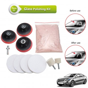 11Pcs Universal Car Windscreen Window Scratch Repair Remover Glass Polishing Powder Pad Wheel Polishing Grinding Materials Set
