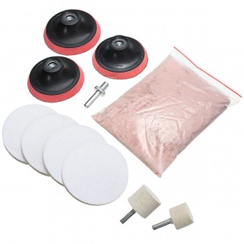 11Pcs Universal Car Windscreen Window Scratch Repair Remover Glass Polishing Powder Pad Wheel Polishing Grinding Materials Set