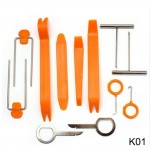 12pcs/set Professional Vehicle Dash Trim Tool Car Door Panel Audio Dismantle Remove Install Pry Kit Refit Set Repairing Tool K01