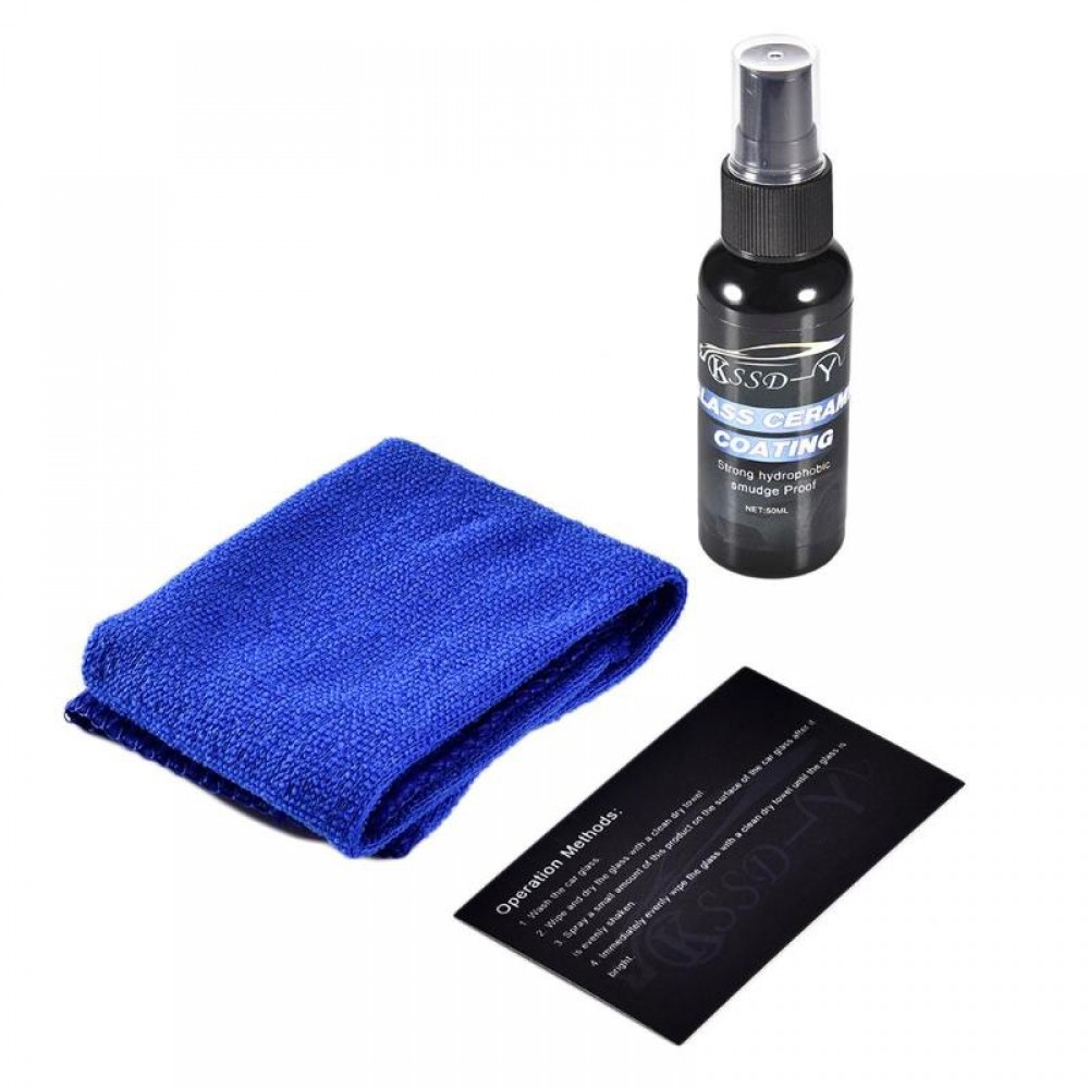 50mL/bottle Car Auto Windscreen Windshield Window Rain Repellent with Towel Auto Glass Washing Cleaning Sprayer Liquid