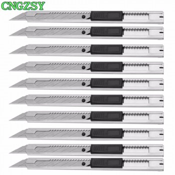 CNGZSY 10pcs Vinyl Film Cutting Knife Mini Stainless Steel Pocket School Office Stationery Cutter Paper Graphics Diy Knife 10E02