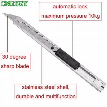 CNGZSY 10pcs Vinyl Film Cutting Knife Mini Stainless Steel Pocket School Office Stationery Cutter Paper Graphics Diy Knife 10E02