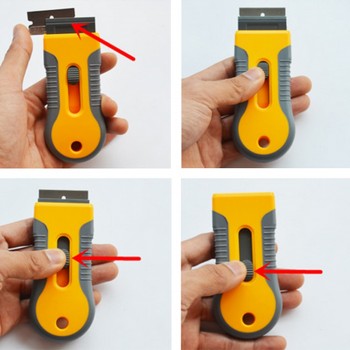 BU-Bauty Hot Sale Razor Scraper with 1pcs Steel Blades Knife Tinting Tools Ice Scraper Car Sticker Squeegee Window Vinyl Film Re