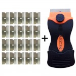 CNGZSY Ceramic Oven Cleaner Car Snow Shovel Window Glue Remover Mobile Phone Razor Scraper with 20pcs 1.5 Metal Blades E12+20M