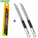 Stainless Steel Utility Knife Paper Office Diy Auto-lock Art Cutter Stationery School Car Wrapping Sticker Film Cutter 2E02+E03