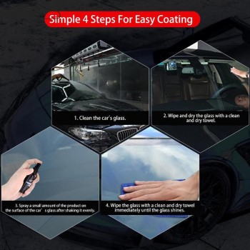 50mL Car Auto Windscreen Windshield Cleaning Washing Coating Window Glass Rain Water Repellent Hydrophobic Sprayer with Towel
