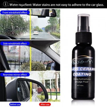 50mL Car Auto Windscreen Windshield Cleaning Washing Coating Window Glass Rain Water Repellent Hydrophobic Sprayer with Towel