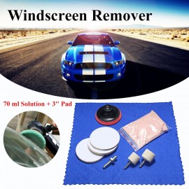 8Pcs Car Windscreen Glass 70g Cerium Oxide Powder+3 Wheel+Disc+Drill Adapter Felt Scrach Remover Polishing Kit Auto Windows