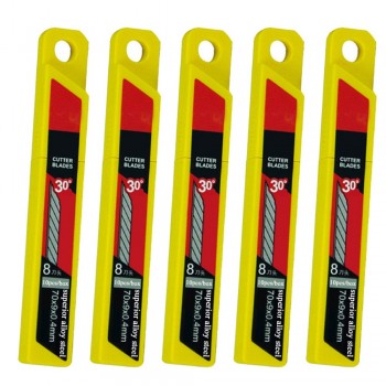 50pcs Art Blades 30 Degree Trimmer Sculpture Office Alloy Steel Replaceable Paper Vinyl Sticker DIY Cutting Utility Knife 5E03