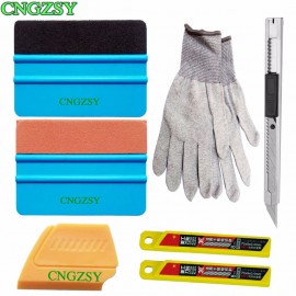 Vinyl Wrap Window Tint Tools Set suede Felt Squeegee Stickers Vinyl Art Knife Blades Gloves Multi Decal Styling Hand Tools K33