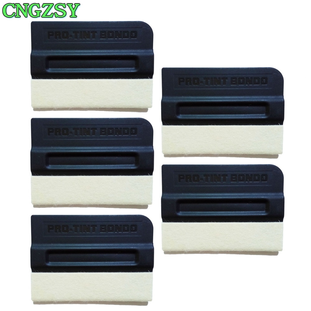 CNGZSY 5pcs Wool Magnetic Squeegee Car Solar Foil Protection Film Air Bubble Remover Scraper Auto Covers Sticker Wrap Tools 5A09