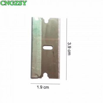 CNGZSY 100pcs Metal Blades Safety Razor Scraper Glue Knife Glass Cleaner Replacement Carbon Steel Blade Car Tinting Tools E13
