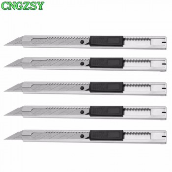 CNGZSY 5PCS DIY Art Knife Snap Off Mini Utility Knife 30 Degree Sharp Blade Opener Car Film Paper Cutter Vinyl Cutting Tool 5E02