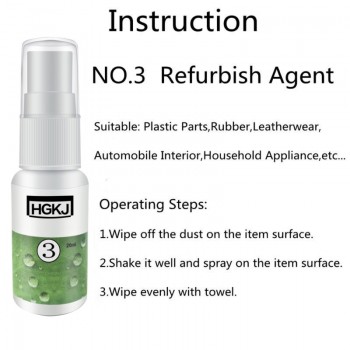 HGKJ-3-20ml Cars Furniture Plastic Parts Refurbished Agent Leather Decontamination Retreading Car Cleaning Accessories TSLM1