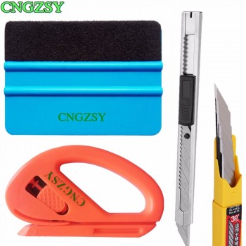 Plastic Squeegee Orange Vinyl Cutter Art Knife Blades Car Window Film Tint Tools Kit Scraper For Car Application Film Tint K08A