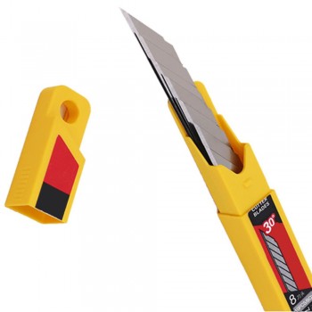 CNGZSY 10pcs 30 Degree Stainless Steel Blades 1pc Sharp Pocket Mini Auto-lock Utility Knife Diy Vinyl Wrap Art Cutter 2E02+E03