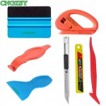 Car Window Tinting Auto Film Wrapping Tools Kit Soft Hard End Scraper Sticker Cutter Knife Blades Corner Squeegee Vinyl Tool K80