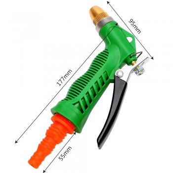Copper Washer Gun Nozzle Durable Garden Tools Household Garden Car Wash Water Gun Tornador Adjustable Pressure Water Gun Hot